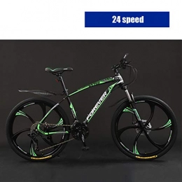 ZXCVB Mountainbike zxcvb Adult Carbon Steel Mountainbike, 24 / 26 Zoll Räder, 24-Gang-Getriebe Mit Variabler Geschwindigkeit Doppelscheibenbremsen Stoßdämpfer-Trailbike (4 Farben)