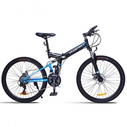 Dapang Zusammenklappbare Mountainbike Dapang 26"Mountainbike, 24 Geschwindigkeiten Shimano Scheibenbremse mit 17" Rahmen Schwarz & Rot, Blue, 26"