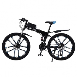 ZWHDS Fahrräder Dauerhaft 27 Speed Mountainbike Stahl mit hohem Kohlenstoffgehalt 26 Zoll Fahrrad Herren Versand aus Deutschland Mit fahrradtasche Kohlefaser Rahmen Mountainbike