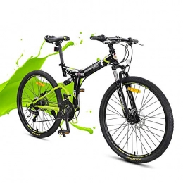 DelongKe Fahrräder DelongKe Faltbares Mountainbike, Fitness Im Freien, Freizeitradfahren, 26 Zoll Mountainbike, Trekkingrad Herren Bike Mädchen-Fahrrad, Vollfederung Mountain Bike, 24 Speed, B