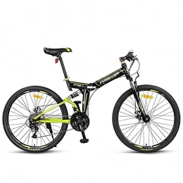 DelongKe Zusammenklappbare Mountainbike DelongKe Jungen-Herren Fahrrad, 26 Zoll Mountainbike Fahrrad, Mountainbike, 24 Gangschaltung, Gabelfederung, Jungen-Mädchen-Fahrrad & Herren-Damen-Fahrrad, Grün