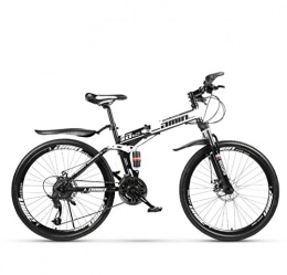 DGAGD Zusammenklappbare Mountainbike DGAGD Doppelte stodmpfende integrierte Rad-Cross-Country-Mountainbike-Fahrradspeichenrad-Schwarz und wei_21 Geschwindigkeit