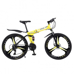 DKZK Zusammenklappbare Mountainbike DKZK Mountainbike, 26-Zoll-Hardtail-Fahrrad Doppelfederung GeläNdeverstellbare Sitze Klapprahmen Aus Kohlenstoffstahl 21 / 24 / 27 Speed ​​Light Bike