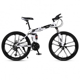 Dsrgwe Zusammenklappbare Mountainbike Dsrgwe Mountainbike, 26inch Mountainbike, Folding Mountain Fahrräder, Doppelaufhebung und Doppelscheibenbremse, 21-Gang, 24-Gang, 27-Gang (Color : Black, Size : 27-Speed)