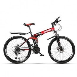 DZWJ Zusammenklappbare Mountainbike DZWJ Faltbares Mountainbike 24 / 26 Zoll, MTB-Fahrrad mit Speichenrad, 24inches, 21stage Shift