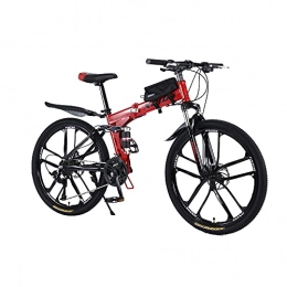 ZWHDS Fahrräder Fit Mountainbike 26 Zoll Kohlenstoff - Stahl Vollgefederte Bikes Versand aus Deutschland Vollgefedert Rahmen mit Fahrradtasche
