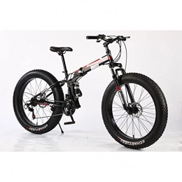 Hmvlw Fahrräder Hmvlw Mountainbike Outdoor-Sport-Mountainbike-faltendes Fahrrad-Mountainbike 26-Zoll-Ultra-leichte Stahlrahmen Doppelaufhängung Faltrad 21-Gang-Roller (Color : Black)