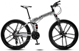 HongLianRiven Zusammenklappbare Mountainbike HongLianRiven Bike 26 Zoll Bikes High-Carbon Stahl Softtail Faltrad Off-Road-Fahrrad Adjustable Seat High Carbon Stahlrahmen Doppelstodmpfung 5-25 (Color : E, Size : 24 Speed)