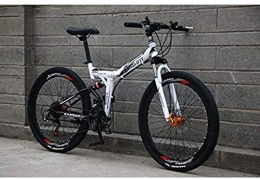 HongLianRiven Zusammenklappbare Mountainbike HongLianRiven BMX Folding Fahrrad Mountainbike for Mnner Frauen, High Carbon Stahlrahmen, Full Suspension MTB Fahrrad, Doppelscheibenbremse 6-6 (Color : B, Size : 26 inch 24 Speed)
