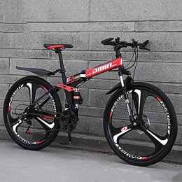 KELITINAus Zusammenklappbare Mountainbike KELITINAus Mountainbike, 21 Geschwindigkeit Doppelscheibenbremse Fahrrad Faltrad Für Erwachsene Teenager Fahrrad Full Suspension Mtb-Fahrräder, D-10Knifewheels-26Inches, A-3Knifewheels-26Inches