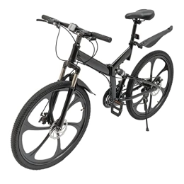 Lightakai Fahrräder Lightakai - 26 Zoll Mountainbike, 21 Gang Faltbare MTB Mountainbike Doppelscheibenbremsen Folding Mountainbike - Einstellbare Höhe Lastgewicht 150kg für Städte, Reisen in Bergen, Fahrradwegen usw