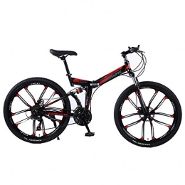 LIU Fahrräder liu 21-Fach gefaltetes Mountainbike, 24 / 26 Zoll 10 Messer Rad Fahrrad kohlenstoffstahl Rahmen scheibenbremse Erwachsene Student Mountainbike, 26inch21speed