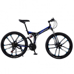 LIU Zusammenklappbare Mountainbike liu Männer Mountainbike Frauen Fahrrad 21 Geschwindigkeit 24 / 26 Zoll Kohlenstoffstahl Rahmen Räder Mit Federung Und Scheibenbremse Faltrad, 26inch21speed