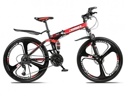 LSCC Fahrräder LSCC 26-Zoll-Herren-Mountainbikes, Hardtail-Mountainbike aus kohlenstoffhaltigem Stahl, Mountainbike mit klappbarem, verstellbarem Vordersitz, 24-Gang, A