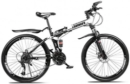 MG Fahrräder MG Mountainbike Falträder, 26inch 24-Gang-Doppelscheibenbremse Fully Anti-Rutsch, leichten Alurahmen, Federgabel 6-8