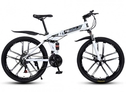 MIAO Zusammenklappbare Mountainbike MIAO Mountainbike, Faltbarer HigCarbon-Stahlrahmen mit Variabler Geschwindigkeit und doppelter Stoßdämpfung Faltbares Fahrrad mit DREI Schneidrädern, geeignet für Personen mit Körpergröße