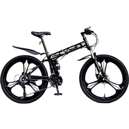 MIJIE Fahrräder MIJIE Faltbares Mountainbike, Faltrad für Erwachsene, Speed ​​Gears Bike, rutschfeste Falträder mit Doppelscheibenbremse für Erwachsene / Männer / Frauen, Muti Colors (Black 27.5inch)