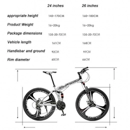 ZYZYZY Fahrräder Mountainbike Leicht MTB Hoch-kohlenstoffstahl Geschwindigkeit Variable Geschwindigkeit Doppelscheibenbremse 6 Cutter Rad 26 Zoll Citybike A-24 Geschwindigkeit 24 Zoll