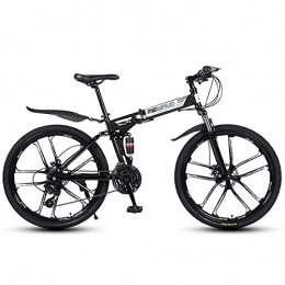 MQJ Zusammenklappbare Mountainbike MQJ Mountainbike 26-Zoll-Fahrrad-Mountain-Faltrad 26 / 24 / 27 Geschwindigkeit Einstellbare Geschwindigkeit Doppeldämpfung Off-Road-Bike-Scheibenbremse, D, 27 Geschwindigkeit