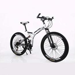 MW Zusammenklappbare Mountainbike MW 26 / 24 Inch Mountain Bikes, High-Carbon Steel Softtail Faltrad, Off-Road-Gebirgsfahrrad Adjustable Seat, Doppelstoßdämpfung, F, 26 inch