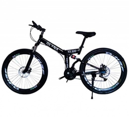 MYMGG Zusammenklappbare Mountainbike MYMGG Rennrad Aus Kohlenstoffstahl Für Herren Und Damen 21-Gang (24-Gang, 27-Gang, 30-Gang) Schaltwerk System 26 Zoll Mountainbikes, Schwarz, 30 Speed