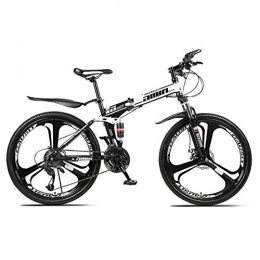 NIMYEE Zusammenklappbare Mountainbike NIMYEE Mountainbike, Faltbares Fahrrad MTB Sport Mit Stodmpfung Funktion / 24 Speed / Fr Mnner Frauen Strae Einen.Kreislauf.Durchmachengebirgsfahrrad, Wei, 26