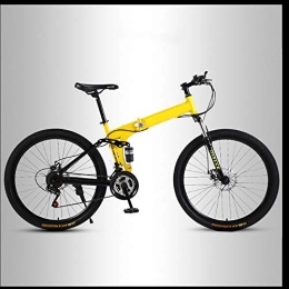 OFAY Fahrräder OFAY Faltbares Mountainbike Offroad-Studenten Erwachsene Männer Und Frauen Race Bike Commuter Faltbares Fahrrad Pendelrad MTB Mit Speichenrad, Gelb, 24 Speed