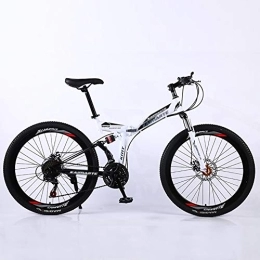 TOPYL Fahrräder TOPYL Aluminiumlegierung Hochkohlestahl MTB, 26 Zoll Dual-scheiben-Bremse Stoßdämpfung Bike, Leicht MTB Weiß 26", 27-Gang