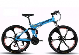 WXPE Fahrräder WXPE Faltbares Mountainbike 26-Zoll-Riesenrad, Falträder für Erwachsene, vollgefedertes Mountainbike, Faltbares Fahrrad - Tragbares Fahrrad