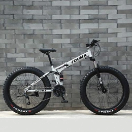 XIUYU Zusammenklappbare Mountainbike XIUYU Mountainbike Herrenräder 26" Fat Tire Hardtail Snowmobile Doppelaufhebung Rahmen und Gabel Geländefahrraderwachsene, C, 24-Gang (Color : G, Size : 27 Speed)