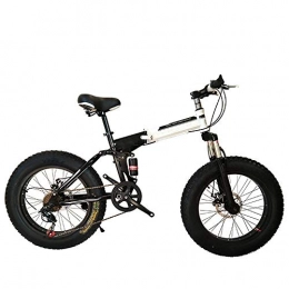 XWDQ Zusammenklappbare Mountainbike XWDQ 26 Zoll Mountainbike Snowmobile 4.0 Super Breitreifen Dämpfung Erwachsene Fahrrad Männer Und Frauen Strand Rennrad, Black, 7speed