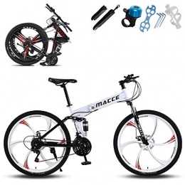 XWDQ Fahrräder XWDQ Faltbares Mountainbike, 24 / 26 Zoll, männlich und weiblich, für Studenten, variable Geschwindigkeit, doppelte Stoßdämpfung, Erwachsene, 26 Zoll, 24 speed