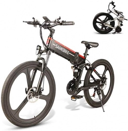 ZMHVOL Fahrräder Ebikes, elektrisches Mountainbike für Erwachsene 26 "Radklapper Ebike 350W Aluminium-elektrisches Fahrrad für Erwachsene mit abnehmbarer 48V 10AH Lithium-Ionen-Batterie 21 Geschwindigkeitszahnräder ZD