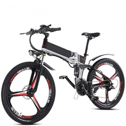LZMXMYS Fahrräder LZMXMYS Elektrisches Fahrrad, faltbares elektrisches Fahrrad 26 '' Mountain Bike Adult E-Strand Schnee-Fahrrad-Fahrrad-Rad 2.0 Reifen mit 300W Motor und 48V / 12.5ah Lithium-Batterie 21-Gang Getrieb