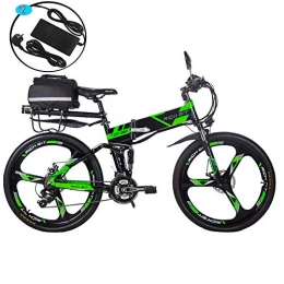 RICH BIT Fahrräder RICH BIT Elektrofahrräder 36V 12.8A Li-Batterie Faltrad MTB Mountainbike E Bike 26 Zoll Shimano 21 Speed Fahrrad intelligente Elektrofahrrad RT860 (Grün)