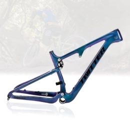 KLWEKJSD Parti di ricambio 27.5 / 29er Telaio Per Mountain Bike 15'' / 17'' / 19'' / 21'' Fibra Di Carbonio Telaio MTB Freno A Disco Corsa 120mm Telaio Bici Asse Passante BOOST 148 Mm T47 BSA ( Color : Black , Size : 15*27.5in )