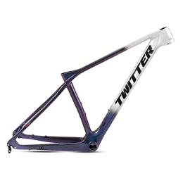 DFNBVDRR Parti di ricambio DFNBVDRR Telaio MTB 15'' / 17'' / 19'' Telaio per Mountain Bike 29er Completo in Carbonio Telaio Bici Sgancio Rapido 135mm ASSE Passante 12x142mm BB92mm Percorsi Interni (Color : Silver, Size : 15x29'')