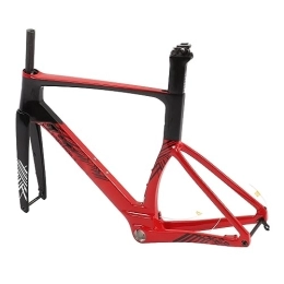 Alomejor Parti di ricambio Kit Telaio Bici da Strada, Stelo Forcella Anteriore Freno a Disco con Percorso Interno in Fibra di Carbonio per Mountain Bike e Bici da Strada (XS-47 cm)