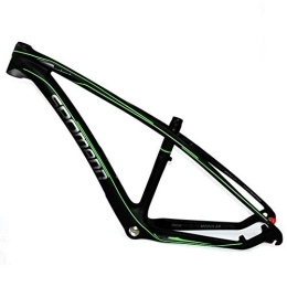 LJHBC Parti di ricambio LJHBC Telai per Bicicletta 26 / 27.5ER Telaio per Mountain Bike Fibra di Carbonio T800 Montatura Ultraleggera Tubo Sella 31, 6 mm Gancio di Coda a sgancio rapido (Color : Green, Size : 26x15.5in)