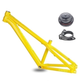 HerfsT Parti di ricambio Telaio per Mountain Bike Hardtail 26er Telaio per Mountain Bike da 12, 5 '' Telaio a velocità Singola C / V Telaio MTB a sgancio rapido QR Telaio Rigido in Lega di Alluminio 10 * 135mm (Colore : Geel)