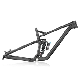 WAMBAS Cornici per Mountain Bike WAMBAS Telaio Sospensione Downhill 27.5er 29er Mountain Bike Telaio 17'' / 19'' Freno A Disco Perno Passante Boost Telaio MTB XC / DH, con Ammortizzatori Posteriori (Color : Black, Size : 27.5x17'')