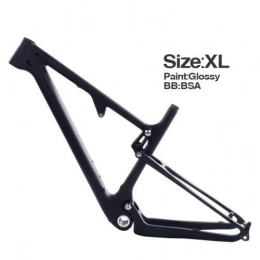 YAMEIJIA Parti di ricambio YAMEIJIA Ammortizzatore Posteriore Lucido 29er UD Carbon MTB 165 * 38mm * 22mm Mountain Bike Frame XL