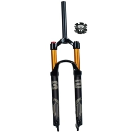 FukkeR Forcelle per mountain bike 26 27.5 29 Pollici Forcella Ammortizzata Mountain Bike Dritto 1-1 / 8'' MTB Forchetta Anteriore Aria Corsa 120mm Marcia Aperta 100MM 9MM QR Ergonomico (Color : Black Manual, Size : 27.5inch)