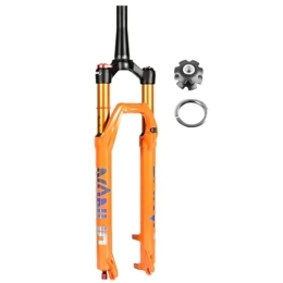 FukkeR Parti di ricambio 26 27.5 29 Pollici Forcella Anteriore Bicicletta MTB Sospensione 1-1 / 8 Cono Forchetta Mountain Bike Pressione Aria Travel 120mm QR 9 * 100mm Smorzamento (Color : Orange Manual, Size : 26inch)