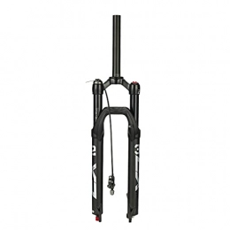 aiNPCde Forcelle per mountain bike aiNPCde 26 / 27.5 / 29 Aria Forcella Ammortizzata MTB, Regolazione del Rimbalzo QR 9mm Corsa 120mm Forcelle per Mountain Bike, Ultraleggero Shock a Gas Bicicletta XC (Color : Black, Size : Straight-RL)