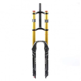 AISHANG Forcelle per mountain bike aishang Forcella Anteriore per Mountain Bike a Doppia Spalla MTB 26 / 27, 5 / 29 Pollici 1-1 / 8 Forcelle pneumatiche con smorzamento Regolabile in Lega Travel 130mm