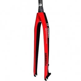 Auoiuoy Parti di ricambio Auoiuoy Forcella Anteriore in Bicicletta, 26 / 27.5 / 29 Pollice Full Carbon Fiber MTB Bike Fork Rigida, Freno a Disco a Forcella Anteriore in Bicicletta Ultraleggera, B-26inch