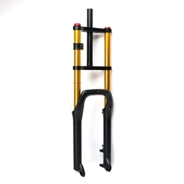 LSRRYD Forcelle per mountain bike BMX Bike Air Suspension Fork 24 Pollici 120mm Corsa Freno A Disco Forcella Bicicletta 4.0 Pneumatici Grassi QR 1-1 / 8" Mountain Bike Forcella Smorzamento Regolabile 2780g ( Color : Gold , Size : 24'' )