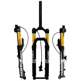 QHY Parti di ricambio Ciclismo Sospensioni Forcella Ammortizzata Mountain Bike 27, 5" 29 Pollici Ammortizzatore Ad Aria DH Forcella Anteriore Della Bicicletta MTB 1-1 / 8 Cannotto Dritto Corsa 100mm Perno Passante Blocco Remo