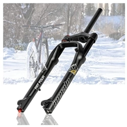 deeyeo Forcella ammortizzata per bicicletta MTB, forcella ammortizzata Fat Tire, 26 x 4,0 pollici, tubo dritto, per mountain bike, Fork, 100 mm, Travel QR, 9 mm, Air Fork for Snow Beach XC-Nero